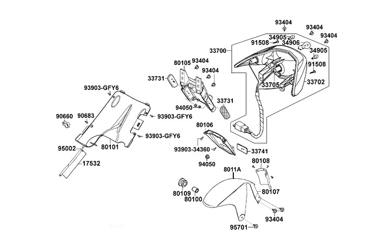 Baklampa - Kåpor bak